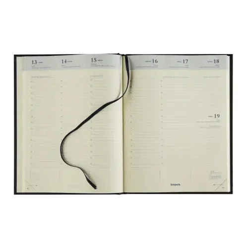 Weekagenda boekgebonden Brepols Timing17,1 x 22 cm- zwart