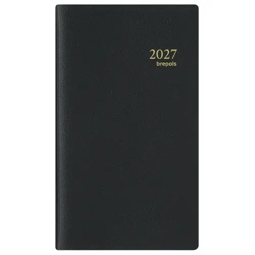 Weekagenda Brepols Interplan 9x16 cm -zwart