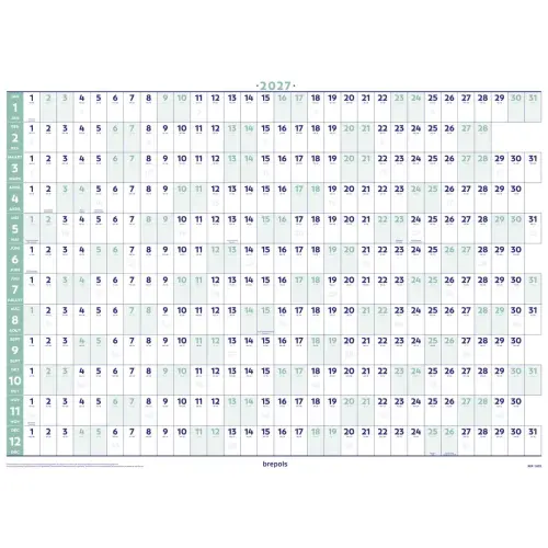 Muurkalender jaarplanning BREPOLS 82 x59 cm