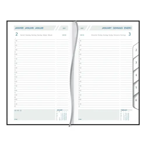 Dagagenda AURORA Luxe 14 x21 cm