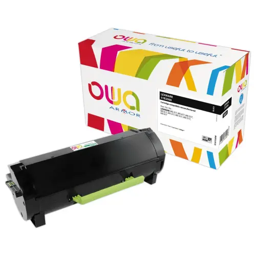 Zwarte lasercartridge ARMOR equiv. aanLexmark 51B2000 