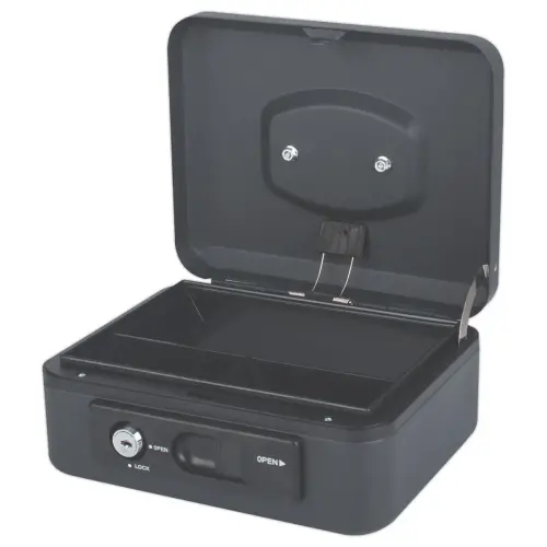 Muntencassette 2 compartimenten met zwarte drukknopopening