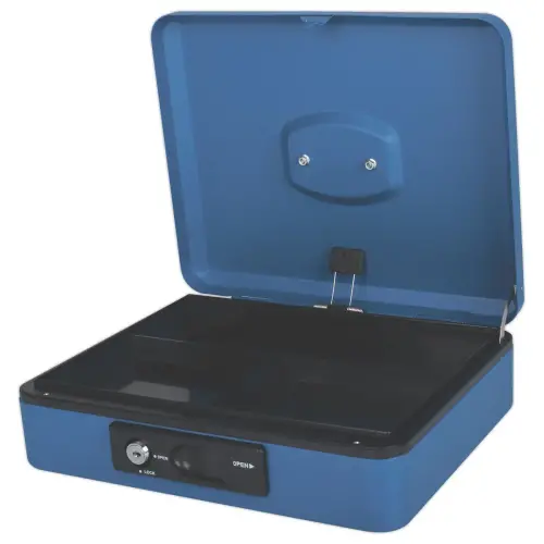 Muntencassette 3 compartimenten met blauwe drukknopopening