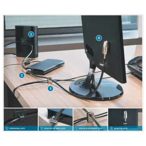 Vergrendelkit KENSINGTON voor computers en universeel ICT materiaal