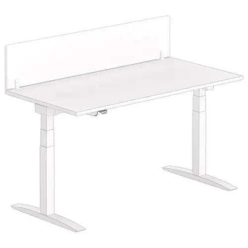 Kantoorkleiner L 160 wit/wit 