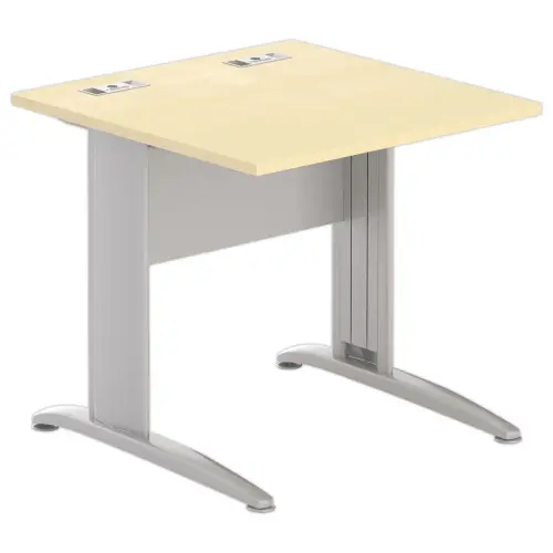 Tafel 80 x 80 beuken - aluminium poten