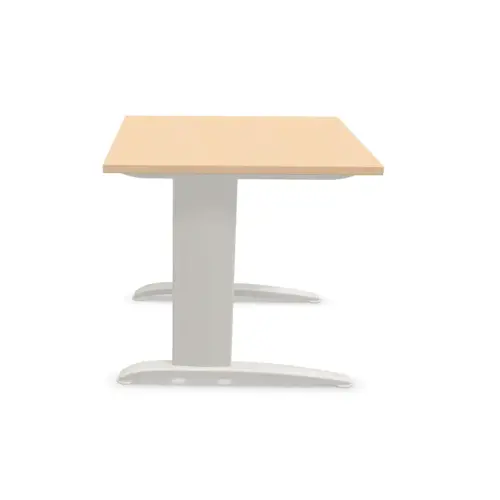 Tafel 80 x 80 beuken - aluminium poten