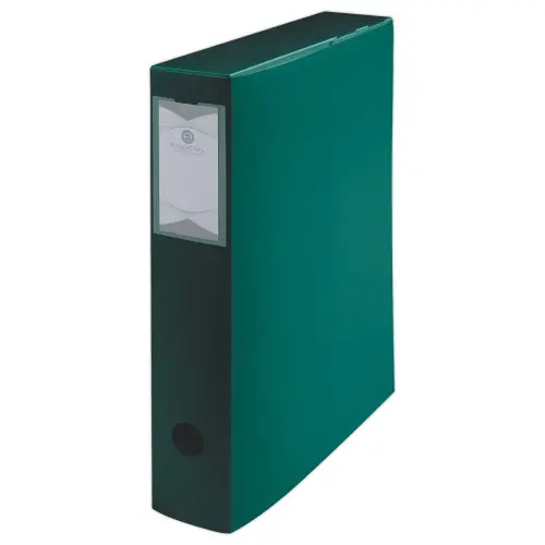 Ondoorzichtige polypropyleen archiefdoos - Rug 6 cm - groen - FIDUCIAL