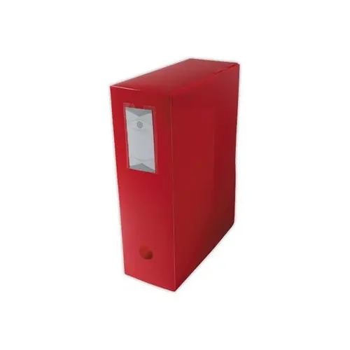 Ondoorzichtige opbergdoos uit polypropyleen - Rug 10 cm - rood - FIDUCIAL 
