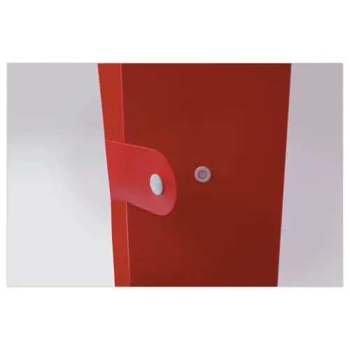 Ondoorzichtige opbergdoos uit polypropyleen - Rug 10 cm - rood - FIDUCIAL 