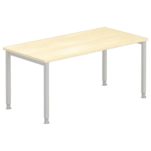 Tafel 140 x 80 beuken - aluminium poten