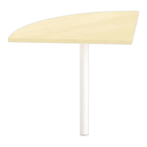 Hoekverbinding bureau 1 voet beuk/wit 