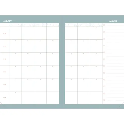 Weekagenda QuoVadis MINISTRE COLOR ML Pastel - 16x24 - Vanille 