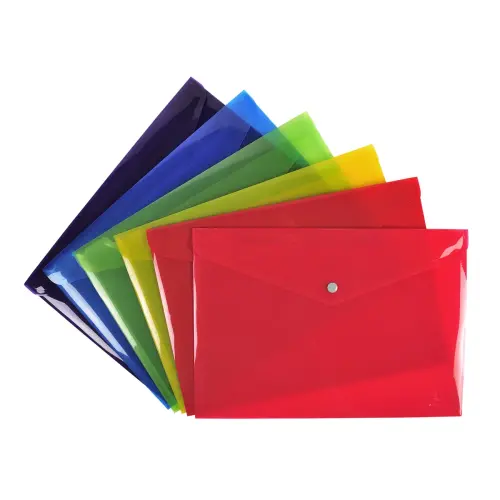 30  Iderama PP A4 drukknopmapjes assorti 