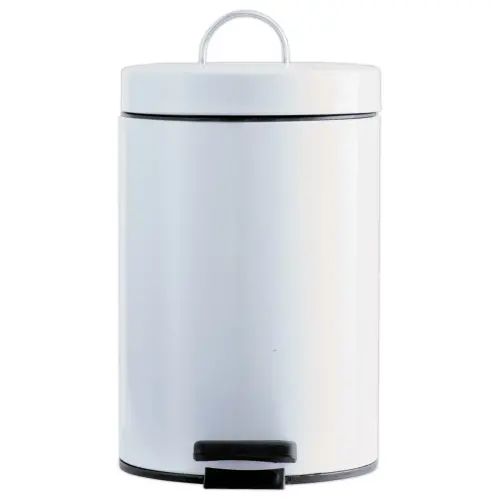 Pedaalemmer in wit staal 3L