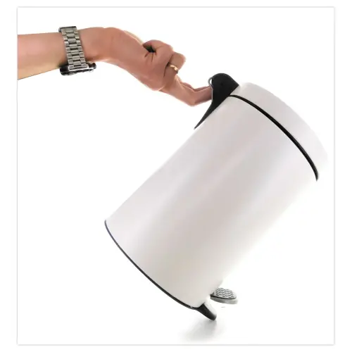 Pedaalemmer in wit staal 3L
