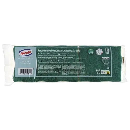 10 Schuursponzen - 10,9 x 6,9 cm - NICOLS