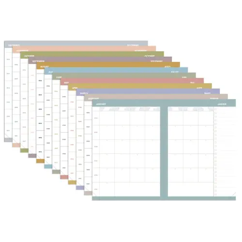 Weekagenda ZAKELIJK KLEUR ML Ella - 10x15 cm - Beige - December tot december - QUO VADIS