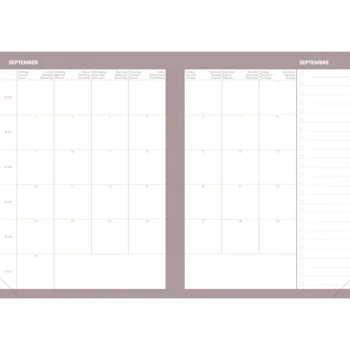 Weekagenda ZAKELIJK KLEUR ML Ella - 10x15 cm - Beige - December tot december - QUO VADIS