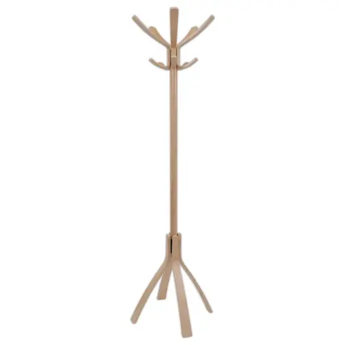 Kledingrek café van licht hout