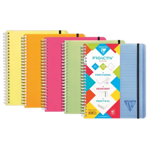 Spiraalschrift A5+ Proactiv'Book - Gelijnd - CLAIREFONTAINE