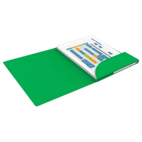 10 Mappen - Alpina - Glanzende kaart - groen - Oxford