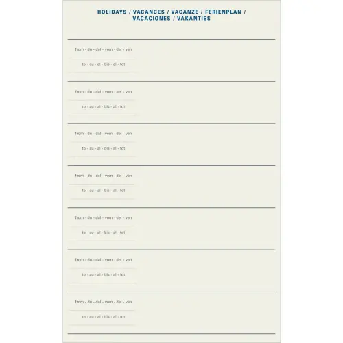 Weekagenda ZAKELIJK KLEUR ML Ella - 10x15 cm - Beige - December tot december - QUO VADIS