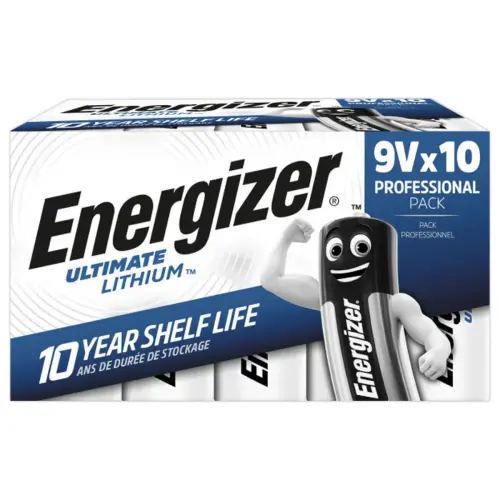 10  Lithiumbatterijen ENERGIZER Ultimate DP10 (9V) 