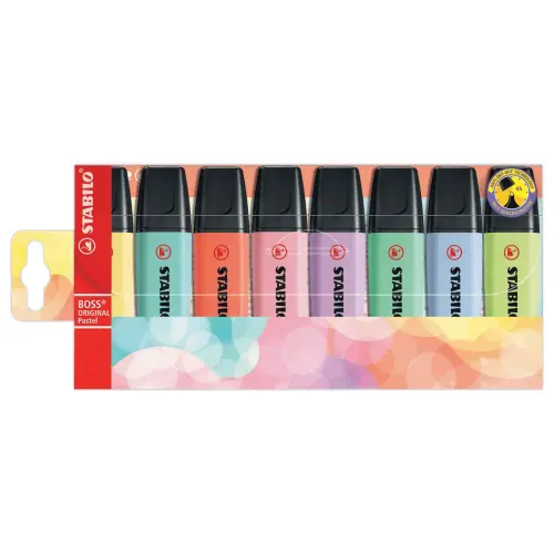 8  Markeerstiften Stabilo Boss Original Pastel - Geassorteerde kleuren - STABILO 