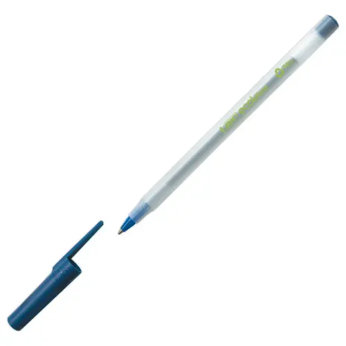 Balpen met dop BIC Round Stic Ecolutions