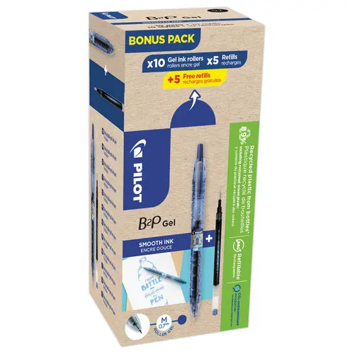 10  Balpennen gel PILOT + navullingen - normale punt 