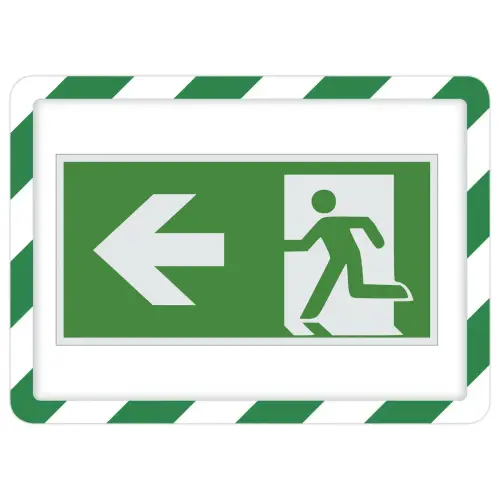 2 Plakbare displayhoezen Security A4 Groen/wit DJOIS