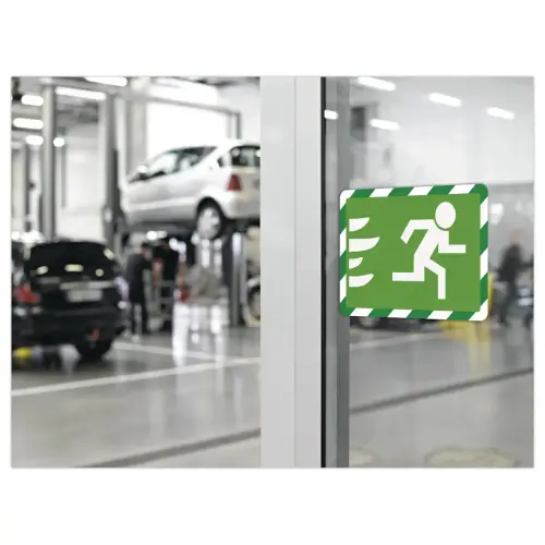 2 Plakbare displayhoezen Security A4 Groen/wit DJOIS