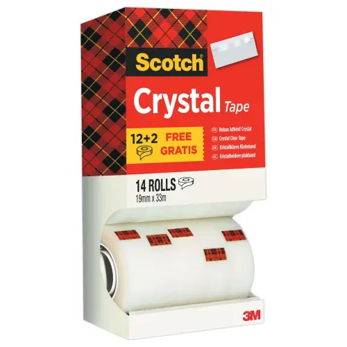 14 Doorschijnend kleefband SCOTCH Crystal-33 m x 19 mm