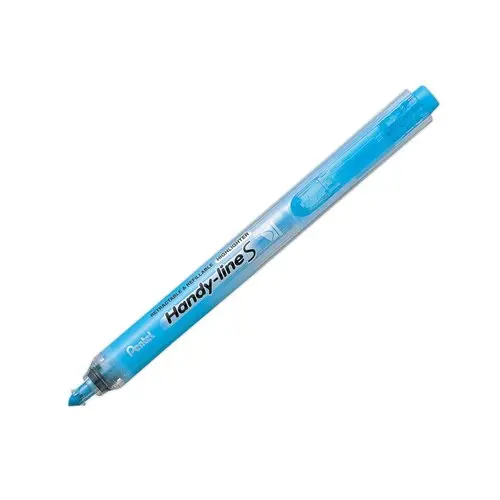 Intrekbare markeerstift - afgeknotte punt - blauw - PENTEL