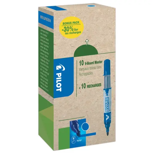 10 markers V-Board Master Begreen kogelpunt + 10 navullingen