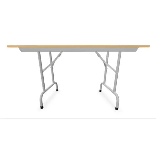 Vouwtafel polyvalent Rico 120 x 80 cm aluminium poten. Natuurlijk beukenhout