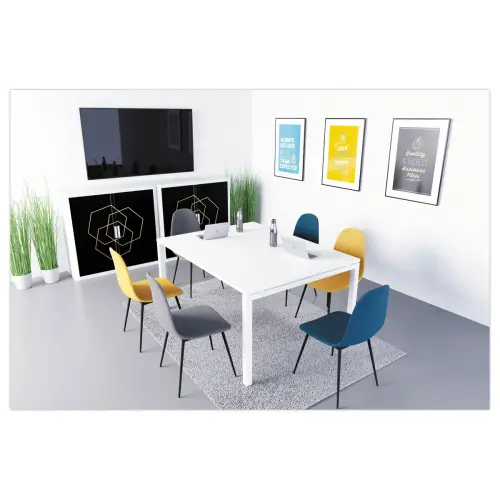 2  Stoelen MUST H87 x D54 x B45 cm zwart voet grijs zitting 