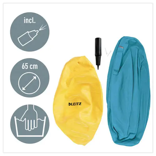 Ergonomische zitbal Ergo Cosy Active - Diameter 65 cm - Blauw - LEITZ