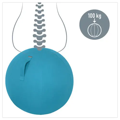 Ergonomische zitbal Ergo Cosy Active - Diameter 65 cm - Blauw - LEITZ