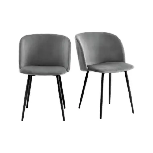 2 Fauteuils Must Pied noir met grijze zitting