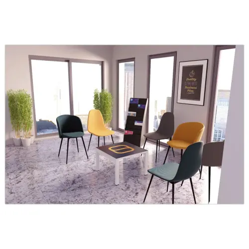 2 Fauteuils Must Pied noir met grijze zitting