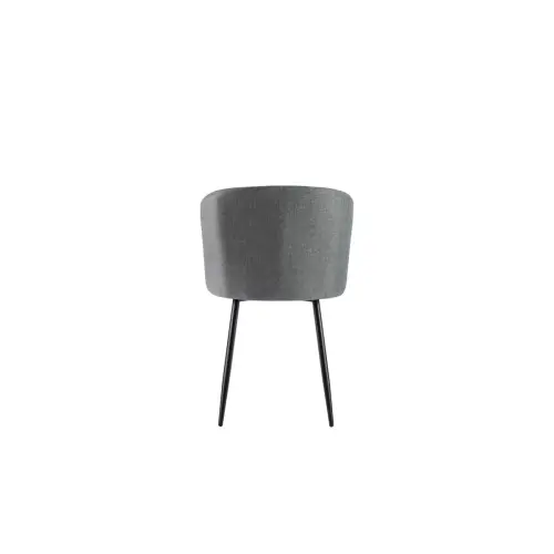 2 Must fauteuils met zwarte voeten en grijze zitting, gemonteerd