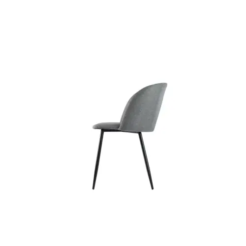 2 Must fauteuils met zwarte voeten en grijze zitting, gemonteerd