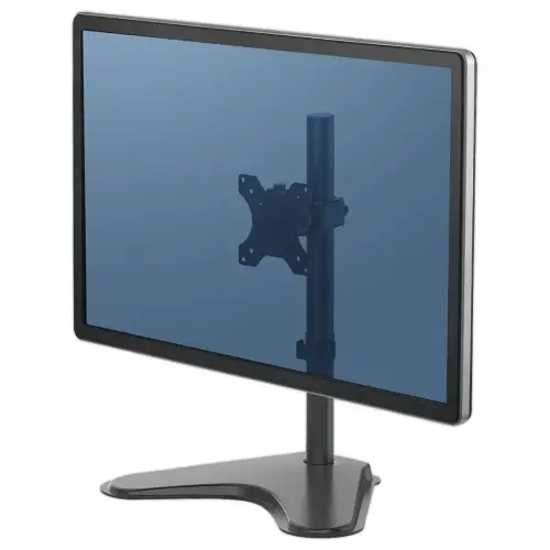 Horizontale monitorarm op voet voor 1 scherm