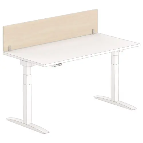 Kantoorscherm L. 160 licht acacia/alu