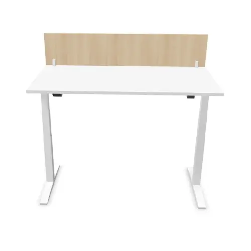 Bureau scheidingswand L. 160 licht acacia/wit 