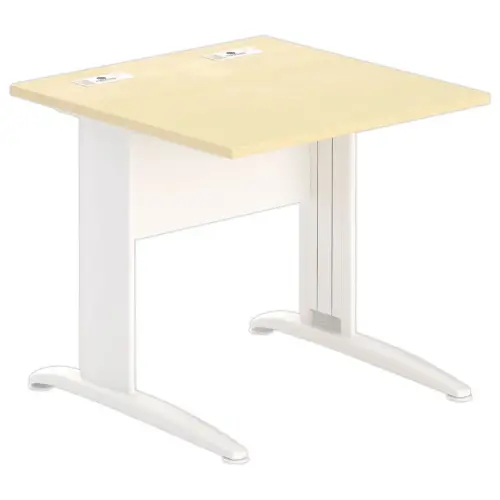 Tafel 80 x 80 acacia - witte poten