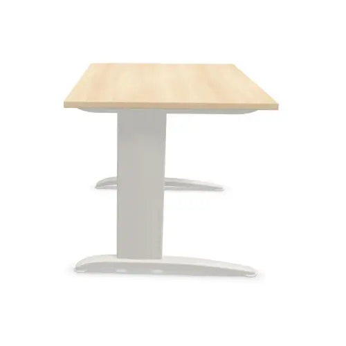Bureau BUENOS AIRES - Acacia-blad en aluminium onderstel - 120x80 cm - FIDUCIAL OFFICE SOLUTIONS