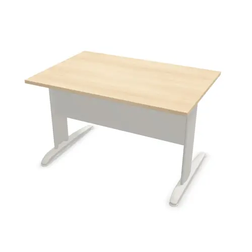 Bureau BUENOS AIRES - Acacia-blad en aluminium onderstel - 120x80 cm - FIDUCIAL OFFICE SOLUTIONS